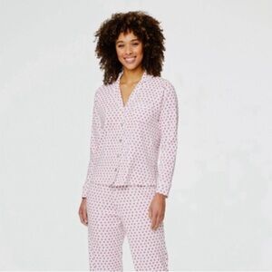 Roller Rabbit Hearts Long Sleeve Pajama Top Size Large